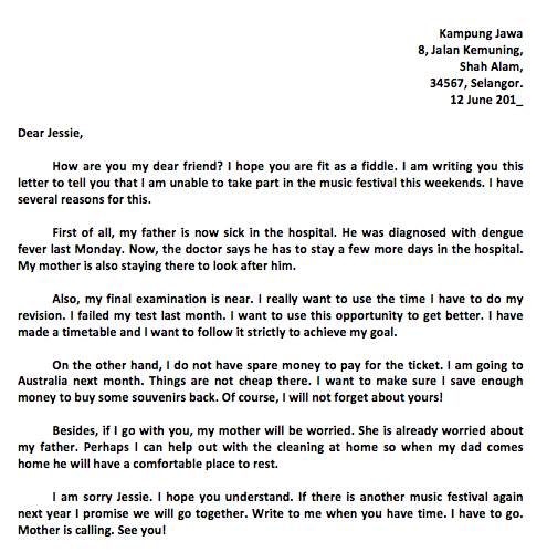 writing letter essay